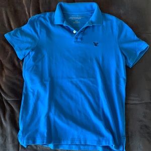 Blue American eagle polo tee
